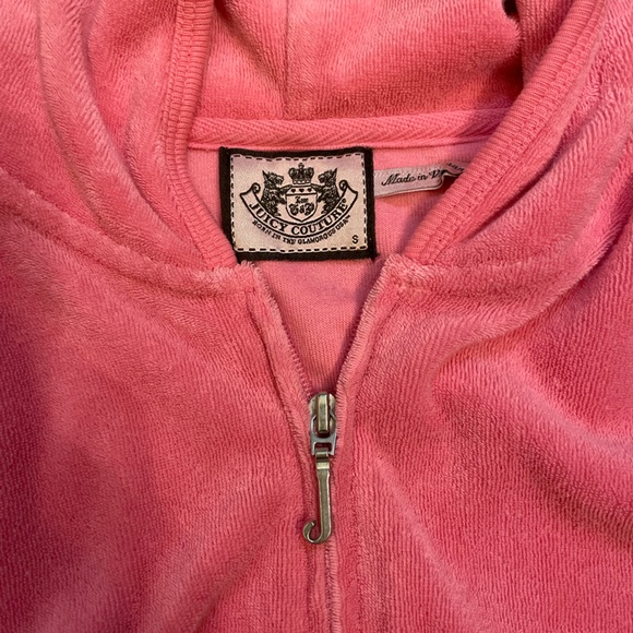 VINTAGE Y2K Juicy Couture Pink Terrycloth Jacket - Picture 4 of 7